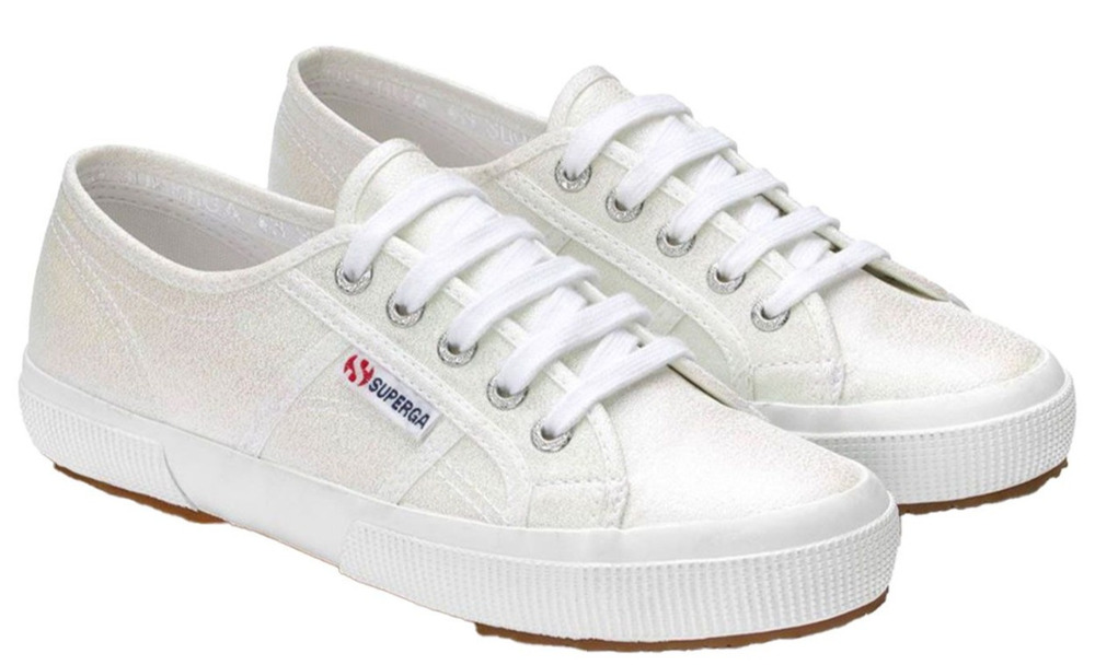 Superga 2750 lamew Pink Ish Iridescent Women's Canvas Trainers Shoes Size 8 M